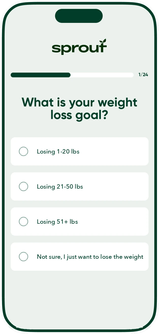 Sprout quiz on a mobile phone